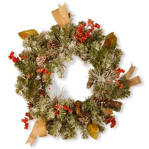 National Tree Company 24 Snowy Artificial Christmas Wreath