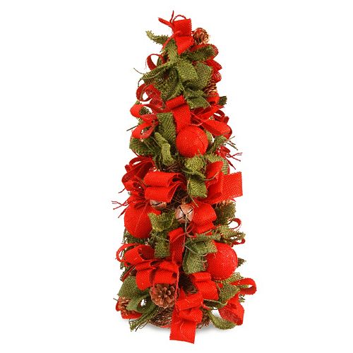 National Tree Company 20-in. Burlap Bow & Bells Christmas Tree