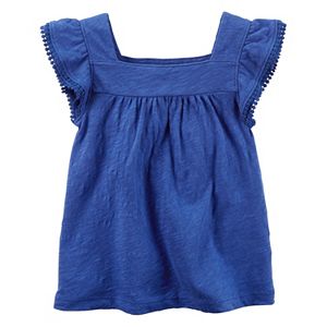 Girls 4-8 Carter's Slubbed Pom Tee