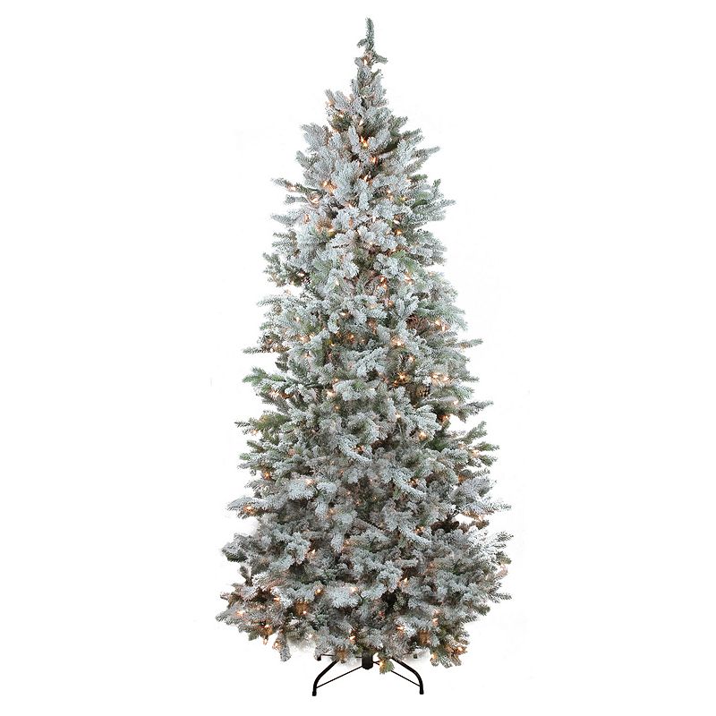 7.5-ft. Pre-Lit Artificial Colorado Spruce Slim Christmas Tree, Green