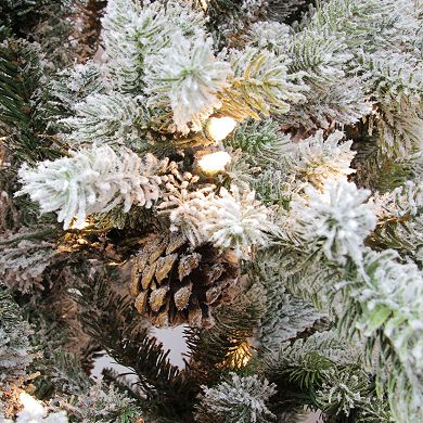 7.5-ft. Pre-Lit Artificial Colorado Spruce Slim Christmas Tree 