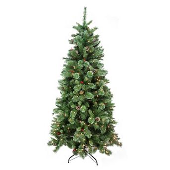 6.5-ft. Pre-Lit Artificial Glitter Christmas Tree