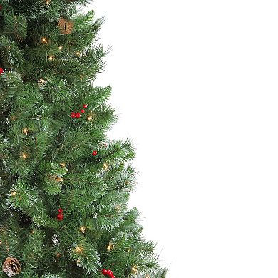 7.5-ft. Pre-Lit Artificial Glitter Christmas Tree