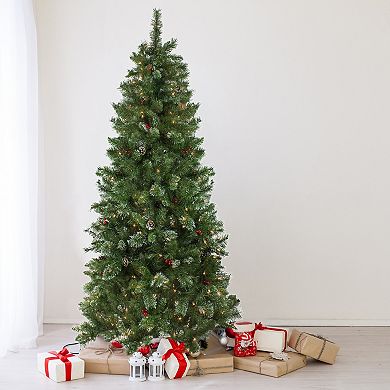 7.5-ft. Pre-Lit Artificial Glitter Christmas Tree