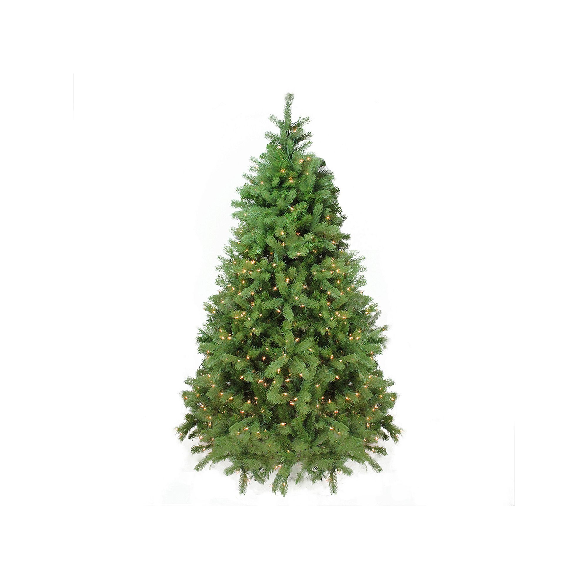 7.5-ft. Pre-Lit White Artificial Noble Fir Christmas Tree, Green