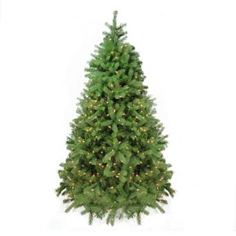 7.5-ft. Pre-Lit White Artificial Noble Fir Christmas Tree