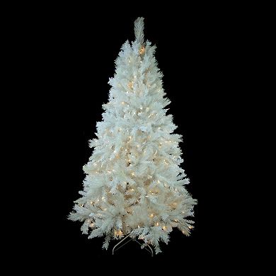 Pre-Lit 6.5-ft. White Multi Function 400 LED Lights Medium Iridescent Pine Artificial Christmas Tree