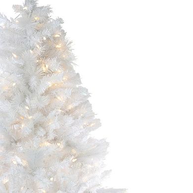 Pre-Lit 6.5-ft. White Multi Function 400 LED Lights Medium Iridescent Pine Artificial Christmas Tree