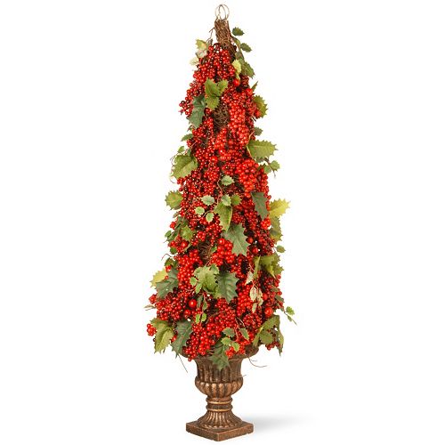 National Tree Company 33″ Holly and Berry Tree Floor Decor