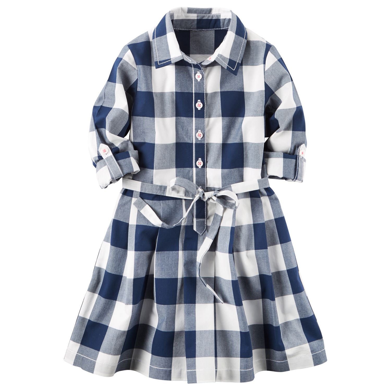 long sleeve gingham dress