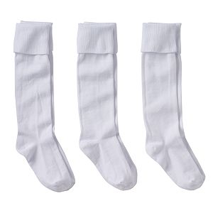 Girls 7-11 Trimfit 3-pk. White Knee-High Socks