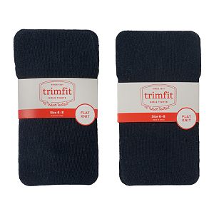 Girls 2-14 Trimfit 2-pk. Flat Knit Tights