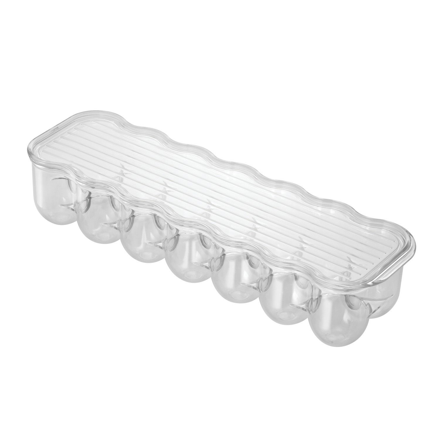 InterDesign Covered 12-Egg Holder, Clear, S