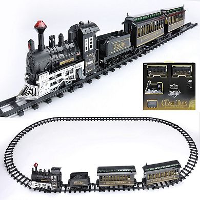 Battery Operated Lighted & Animated 14-Piece Classic Train Set