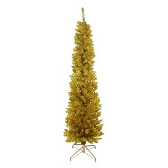6-ft. Artificial Gold Finish Tinsel Christmas Tree