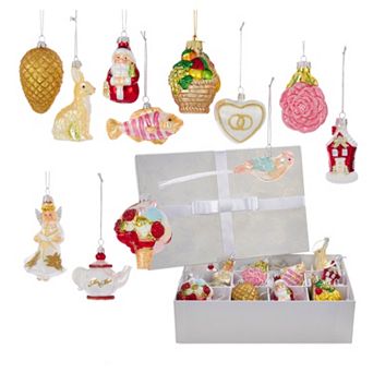Kurt Adler 12 pc Noble Gems Wedding Ornament Set