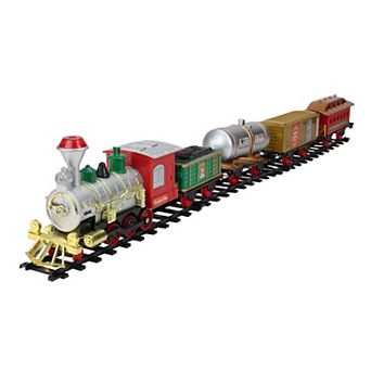 17 pc Battery Operated Lighted & Animated Christmas Express Train Set