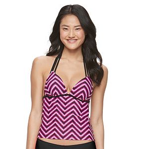 Mix and Match Chevron Push-Up Tankini Top
