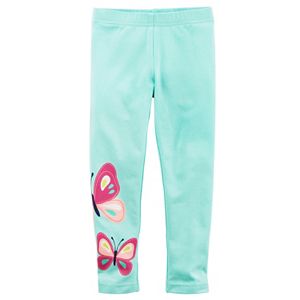 Toddler Girl Carter's Mint Butterfly Leggings