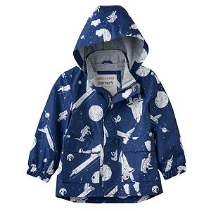 Toddler Boy Carter's Lightweight Outer Space Rain Jacket