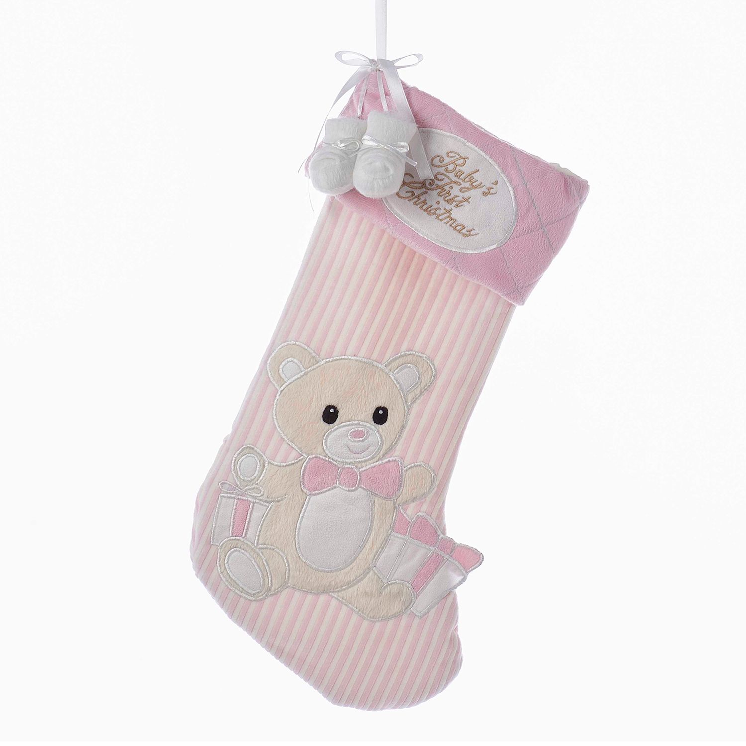 baby pink christmas stocking