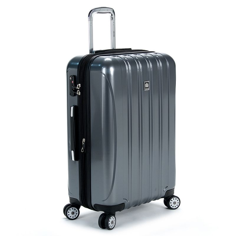 DELSEY Paris Aero Expandable Hardside Medium Checked Spinner Upright Suitcase - Platinum ( USED)