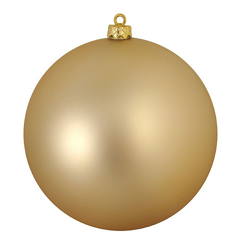 Matte Champagne Finish Shatterproof Ball Christmas Ornament, Natural