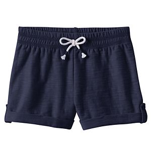 Baby Girl Jumping Beans® Slubbed Cuffed Shorts