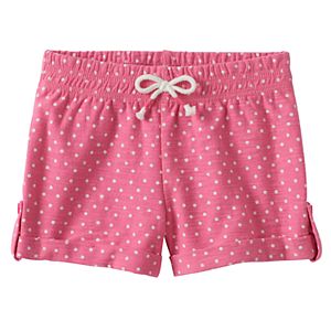 Baby Girl Jumping Beans® Dot Slubbed Cuffed Shorts