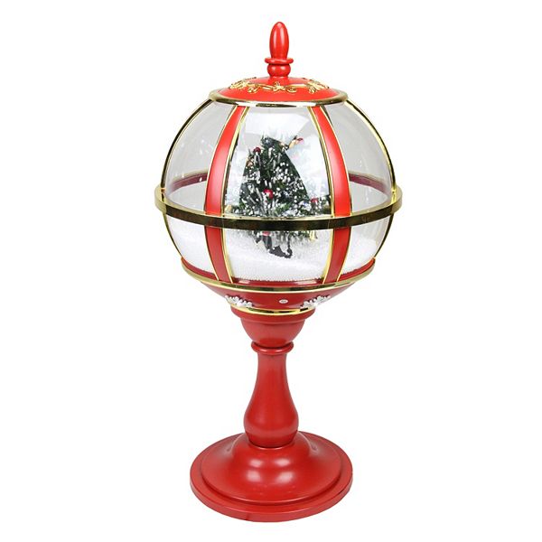 Musical Light-Up Snowy Street Lamp Christmas Table Decor