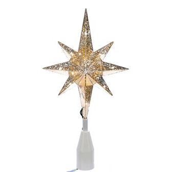 Kurt Adler Pre-Lit Gold Bethlehem Star Tree Topper