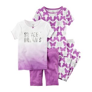 Baby Girl Carter's Butterfly 4-pc. Pajama Set