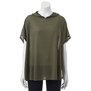 madden NYC Hooded Jersey Poncho