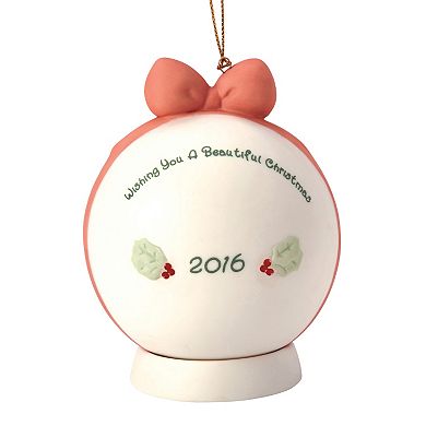 Precious Moments "Wishing You A Beautiful Christmas" 2016 Girl Christmas Ornament