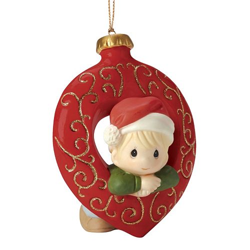 Precious Moments You Fill My Heart Boy Christmas Ornament