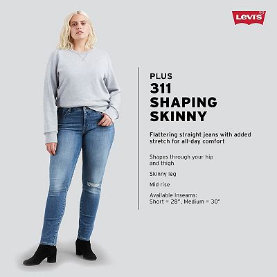 Plus size levi's 311 shaping skinny jeans online