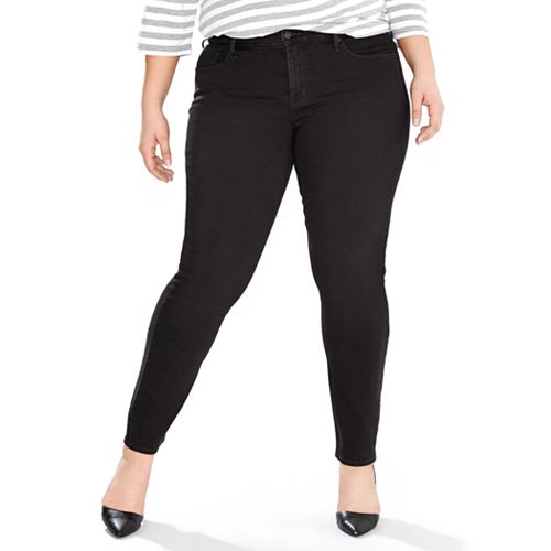 plus size black levi jeans