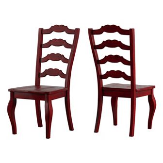 HomeVance Wood Ladderback Dining Chair 2 pc Set
