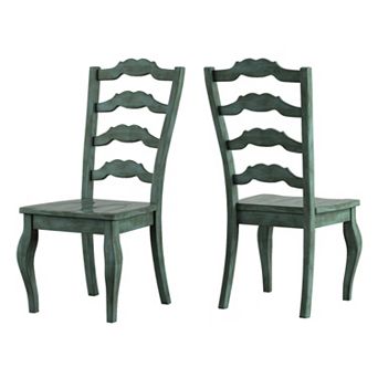 HomeVance Wood Ladderback Dining Chair 2 pc Set
