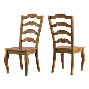 HomeVance Wood Ladderback Dining Chair 2 pc Set