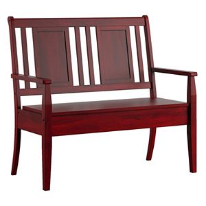 HomeVance Acorn Creek Wood Storage Loveseat
