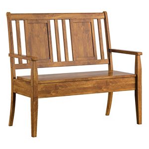 HomeVance Acorn Creek Wood Storage Loveseat
