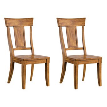 HomeVance Acorn Creek Wood Dining Chair 2 pc Set