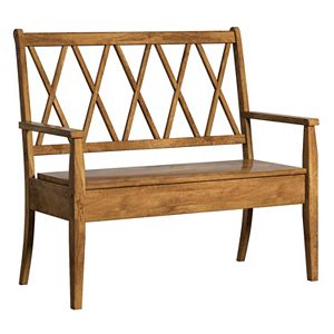 HomeVance Acorn Creek X-Back Storage Loveseat