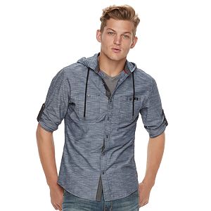 Men's Rock & Republic Hooded Button-Down Shirt