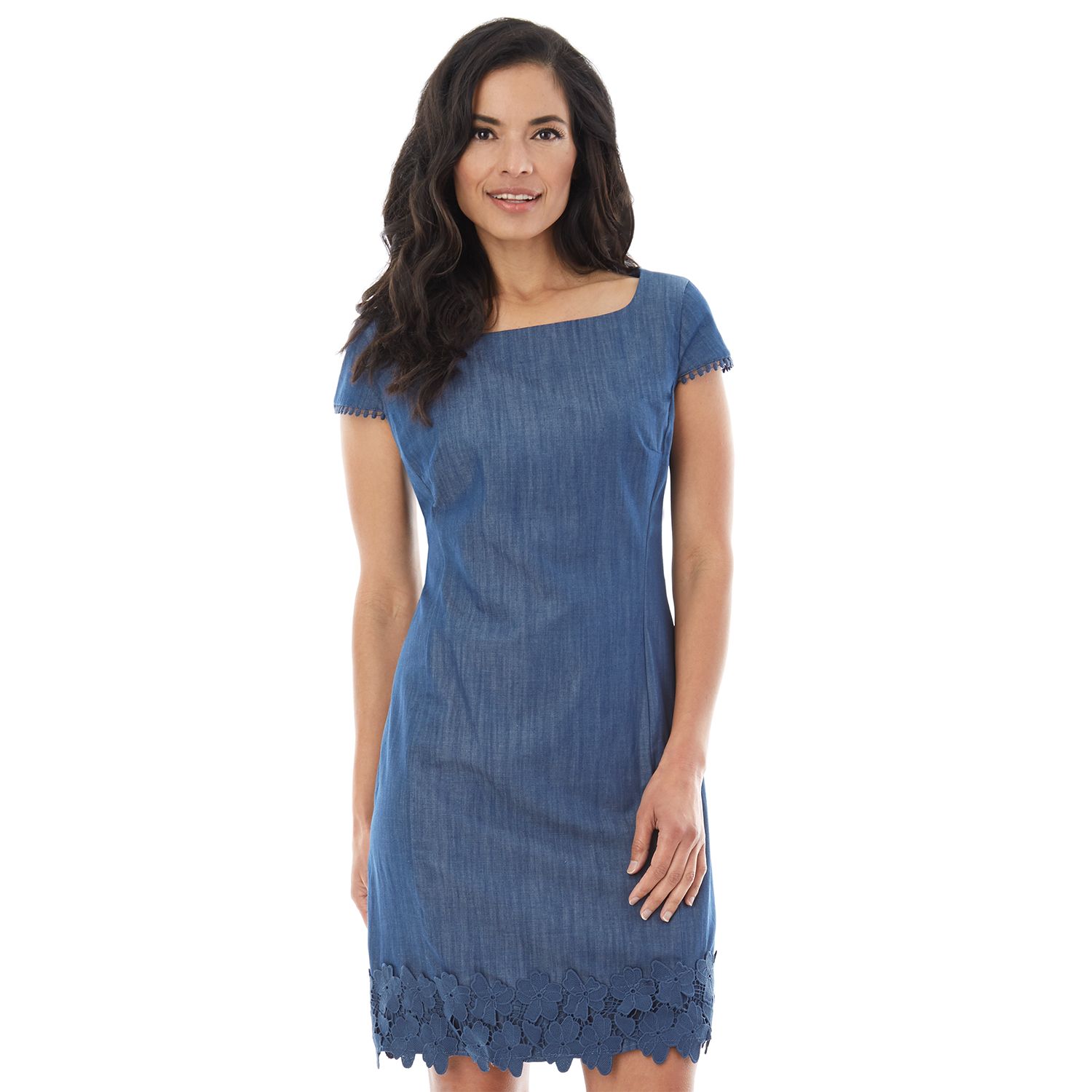 chambray sheath dress