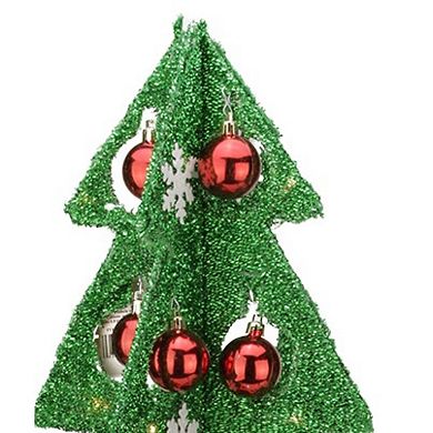 Light-Up Tinsel Christmas Table Decor