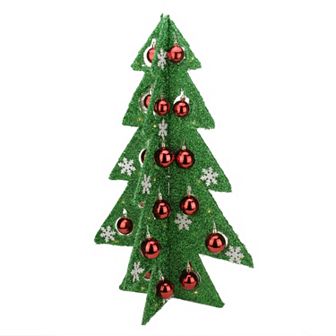 Light-Up Tinsel Christmas Table Decor