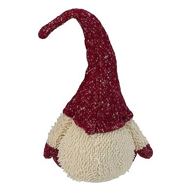 Textured Plush Smiling Gnome Christmas Table Decor