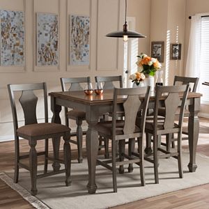 Baxton Studio Arianna Country Cottage Dining Table & Chair 7-piece Set